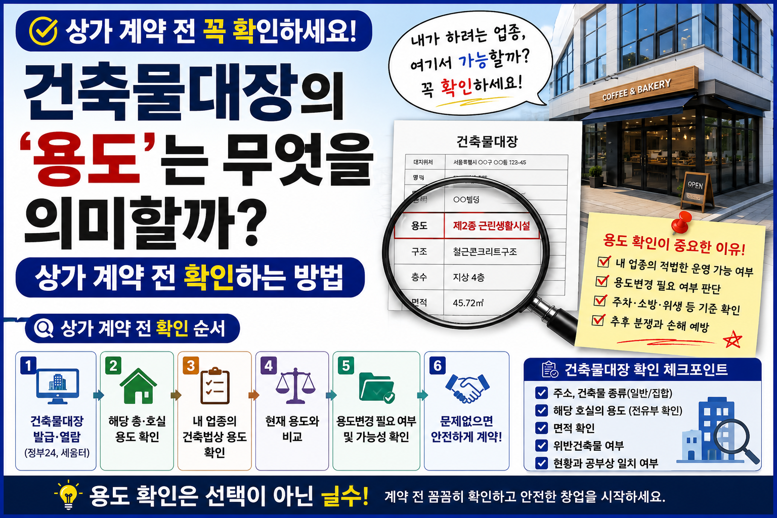 상가 계약 전 건축물대장의 용도 확인하는 방법
