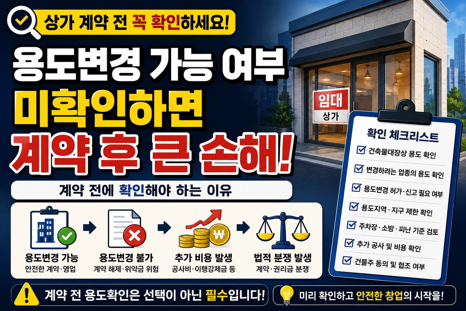 상가 임대차계약 전에 용도변경 가능 여부를 확인해야 하는 이유